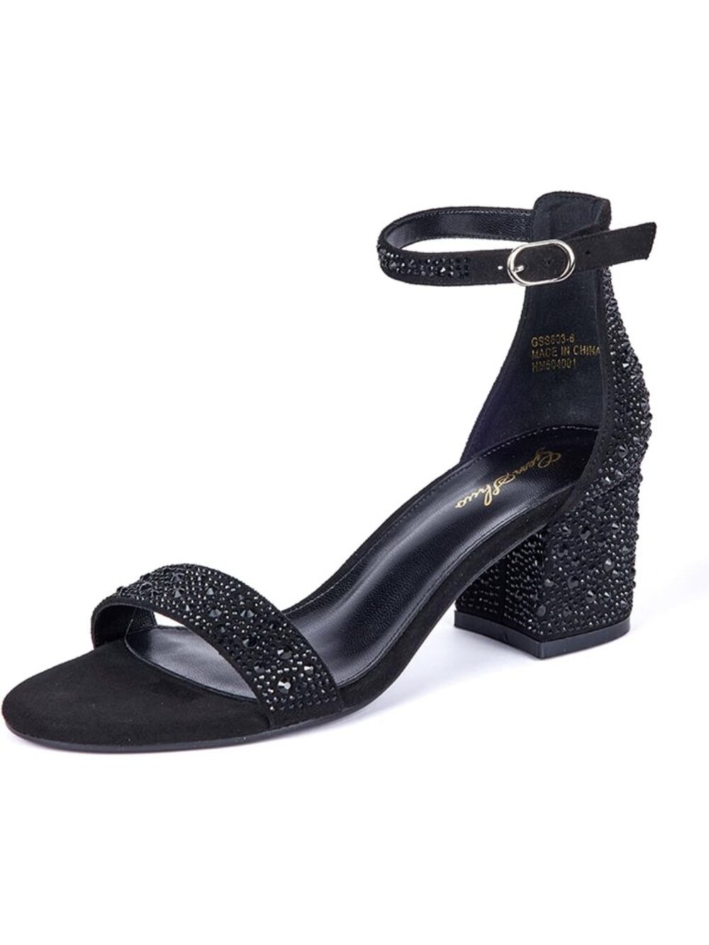 Stylish Low Block Heel Sandals for Women - Strappy Open Toe Ankle Strap Heels